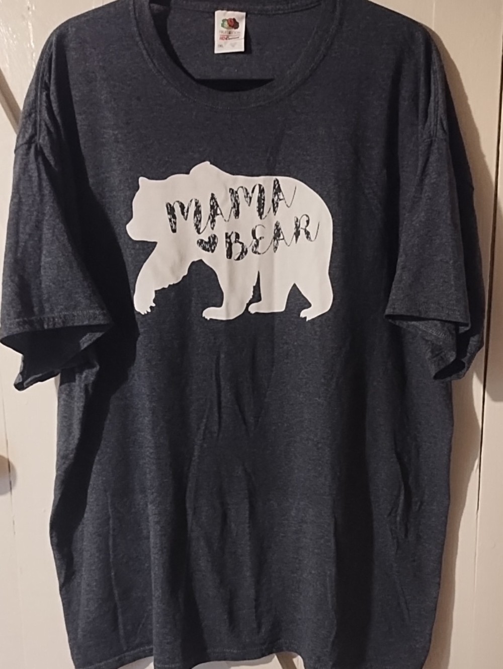 Fruit of the Loom Dark Gray IsWomen's 'Mama Bear' Graphic Tee Like New 2XL.